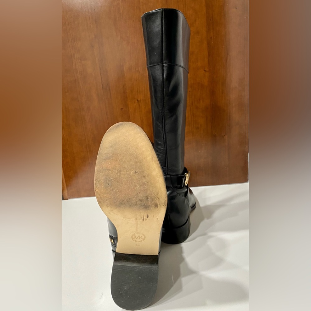 Michael Kors black leather riding Bryce Women’s boots, size 9M. - Picture 5 of 8